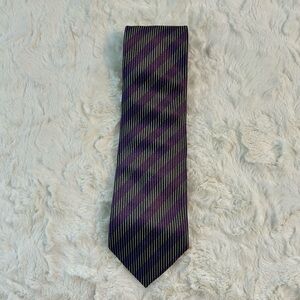 Joseph Abboud Purple and Gray Striped Tie